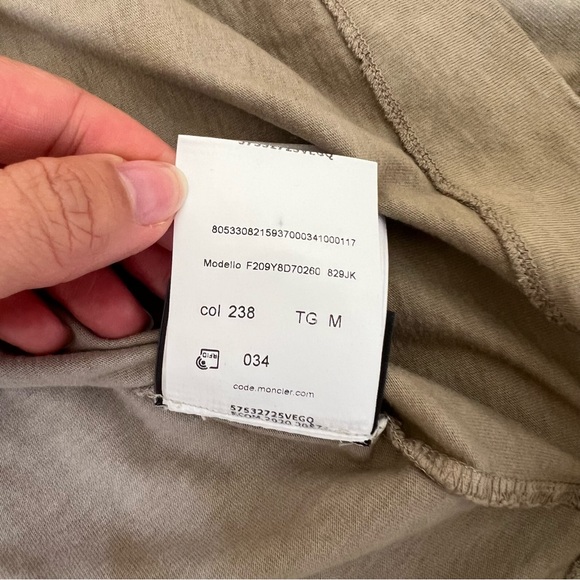 đź–¤NWTđź–¤ MONCLER GENIUS ALYX 9SM Taupe Jersey Long Sleeve Tee - Picture 10 of 14